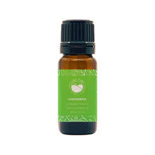 Load image into Gallery viewer, Essence Planet Lemongrass Essential Oil 10 mL 0.33 fl in a brown amber glass bottle with euro dropper