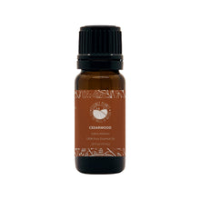 Load image into Gallery viewer, Essence Planet Cedarwood Essential Oil 10 mL 0.33 fl in a brown amber glass bottle with euro dropper
