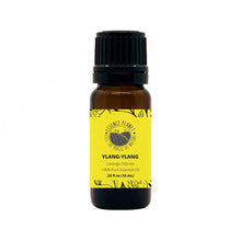 Load image into Gallery viewer, Essence Planet Ylang Ylang Essential Oil 10 mL 0.33 fl in a brown amber glass bottle with euro dropper
